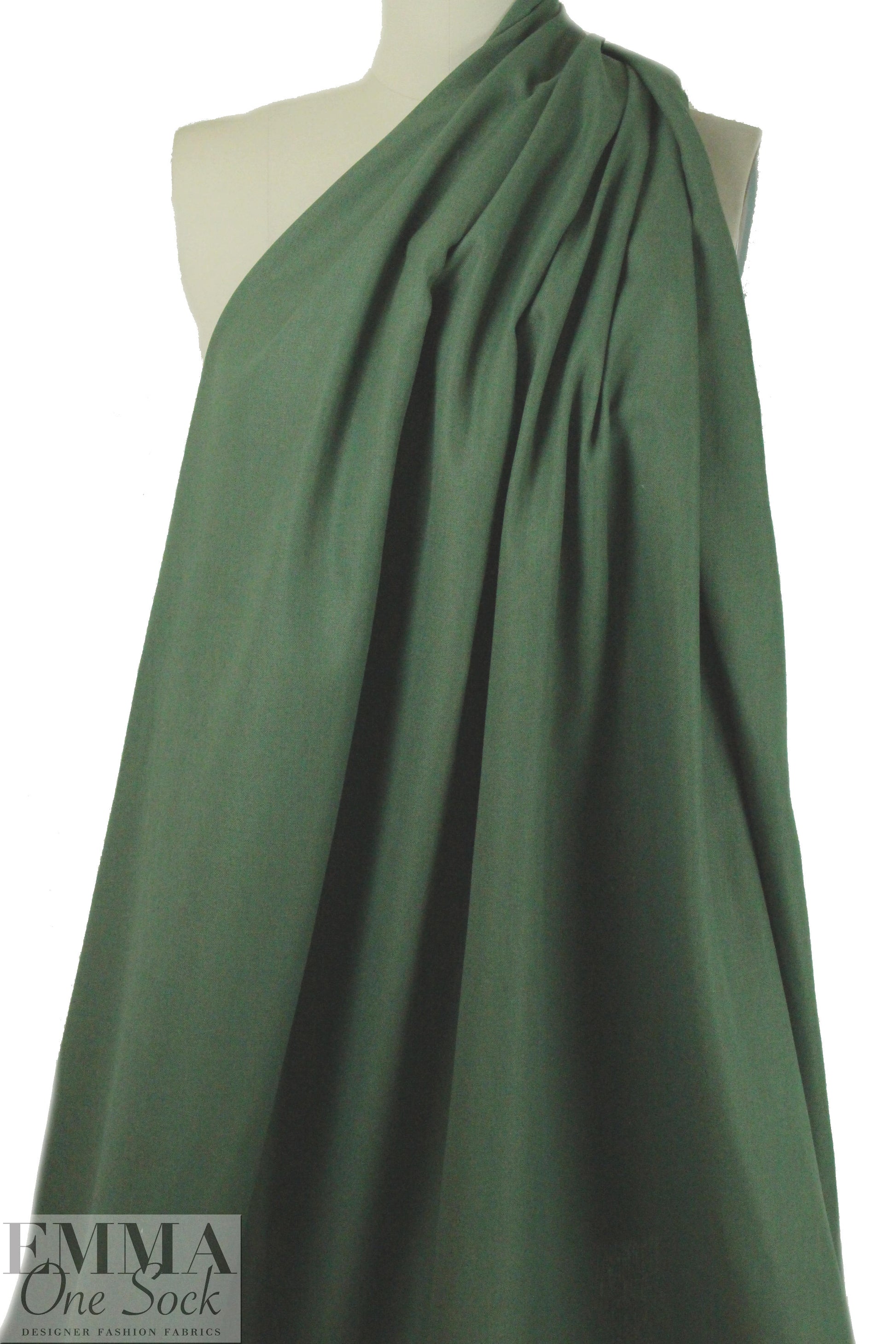 European poly/cotton/linen blend woven - forest
