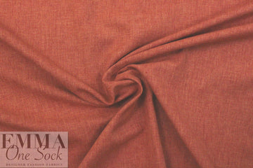 European poly/cotton/linen blend woven - terracotta