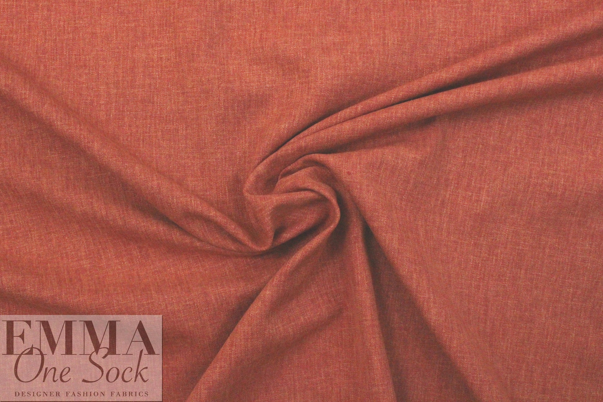 European poly/cotton/linen blend woven - terracotta .625 yds