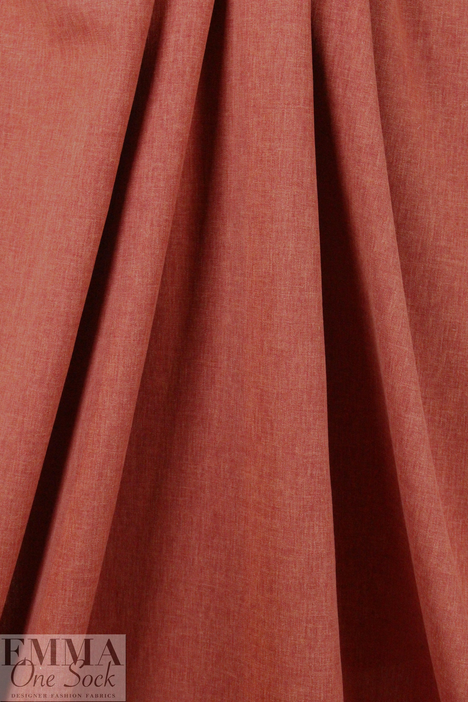 European poly/cotton/linen blend woven - terracotta