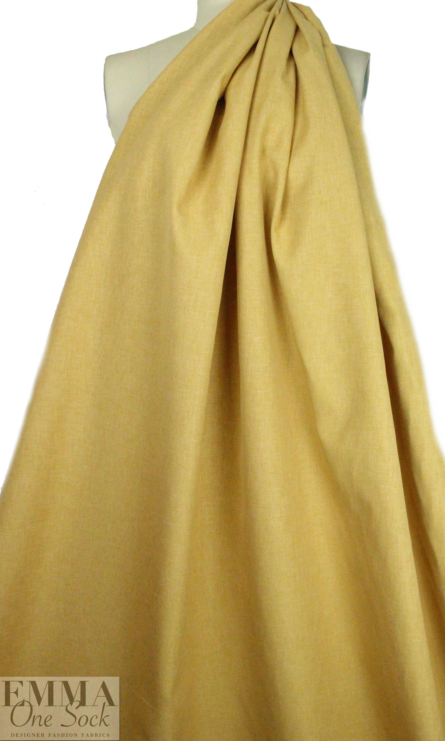 European poly/cotton/linen blend woven - maize