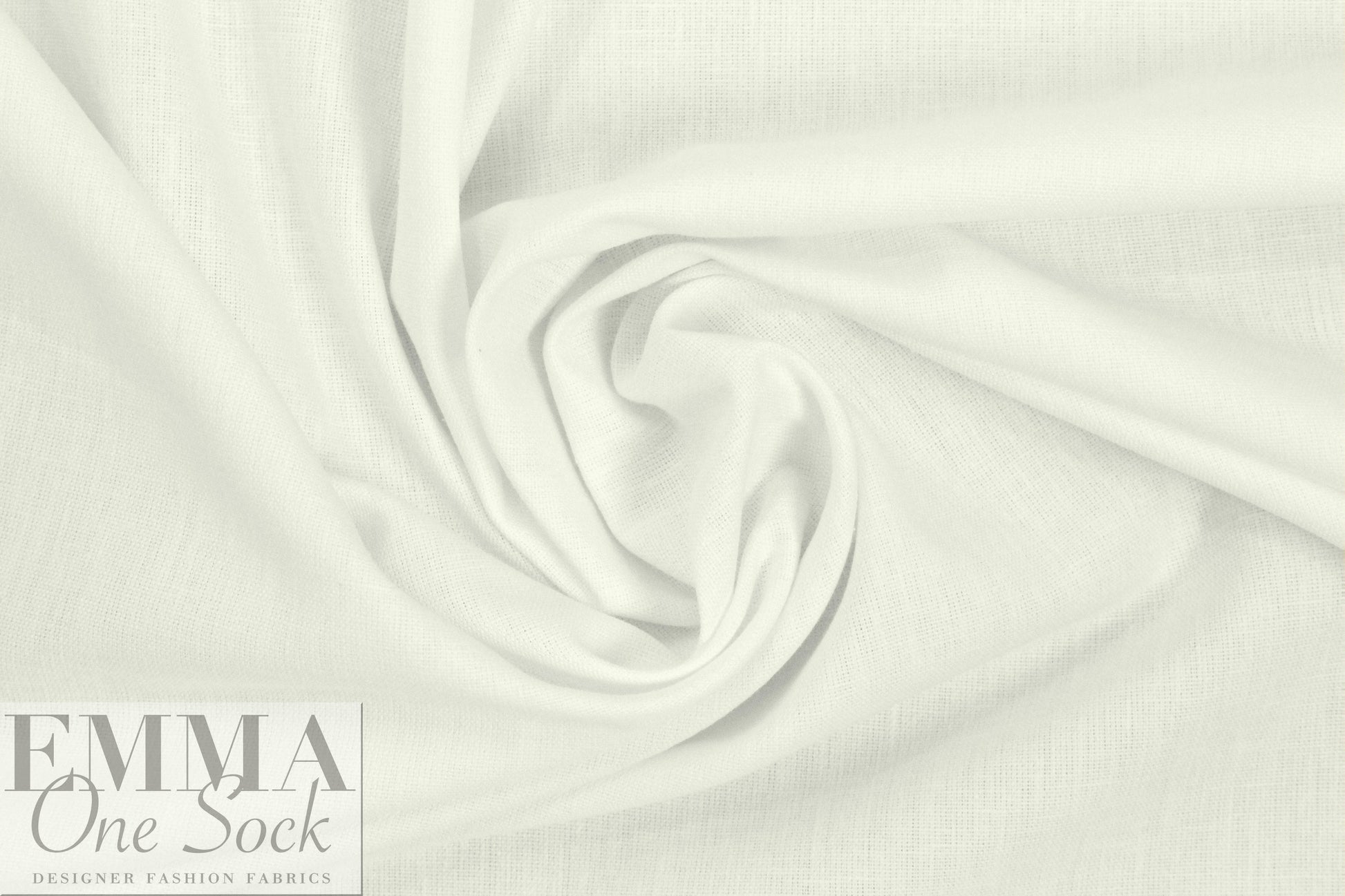 European poly/cotton/linen blend woven - soft white 1.25 yds