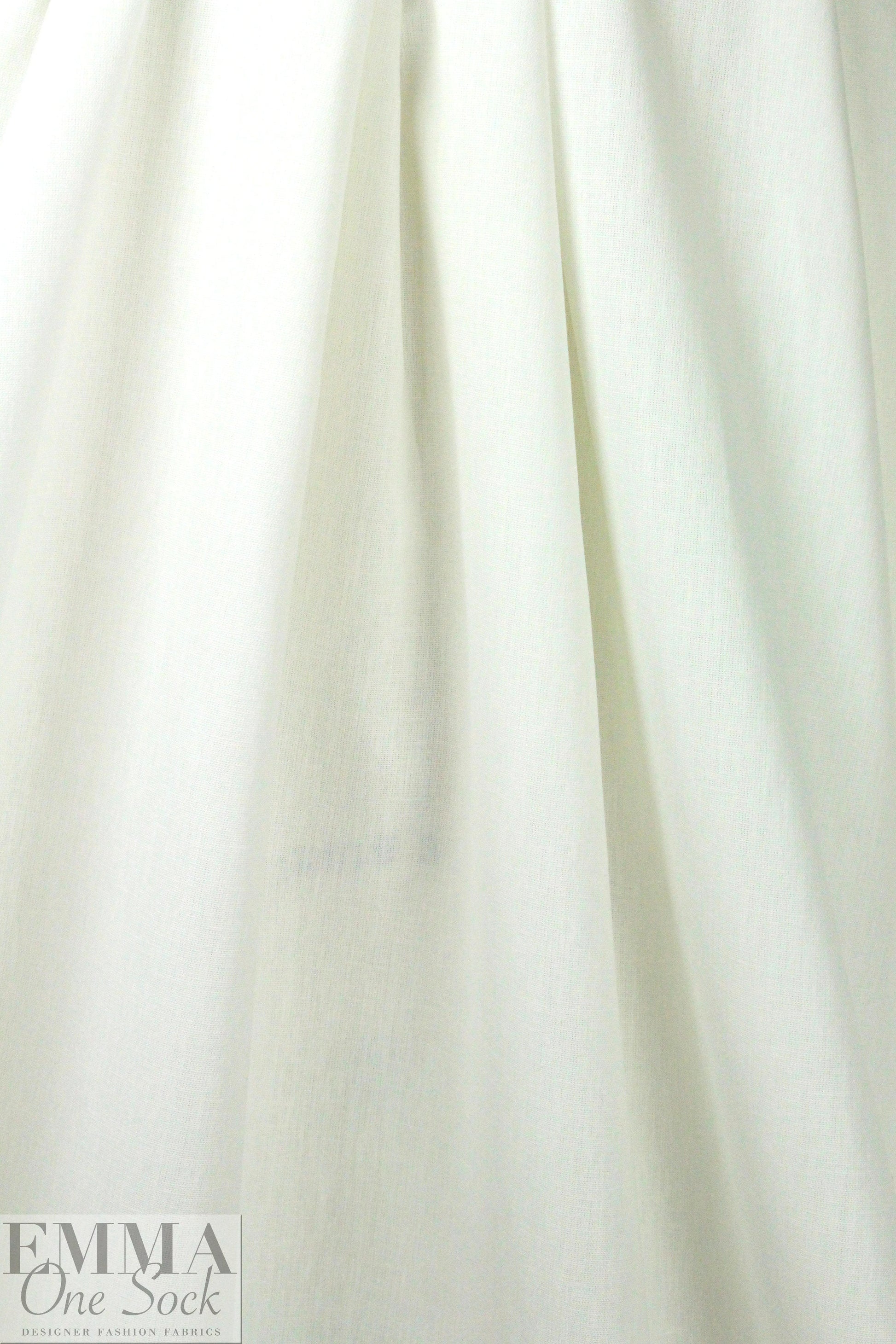 European poly/cotton/linen blend woven - soft white 1.125 yds