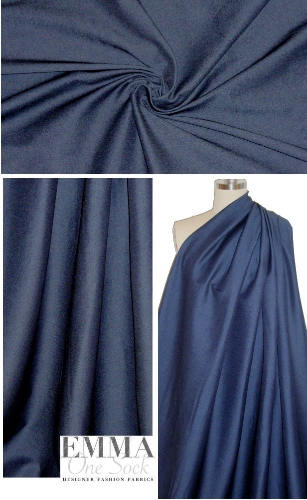 bengaline vertical stretch dark blue denim 1.95 yds