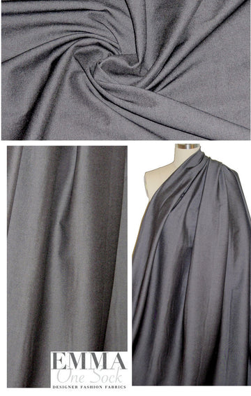 bengaline vertical stretch off black denim 1.66 yds