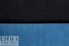 Italian doubleface cotton denim - azure/midnight