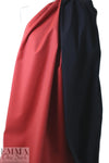 Italian doubleface cotton denim - coral red/black 1.875 yd