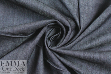 Italian dark blue twill weave stretch denim