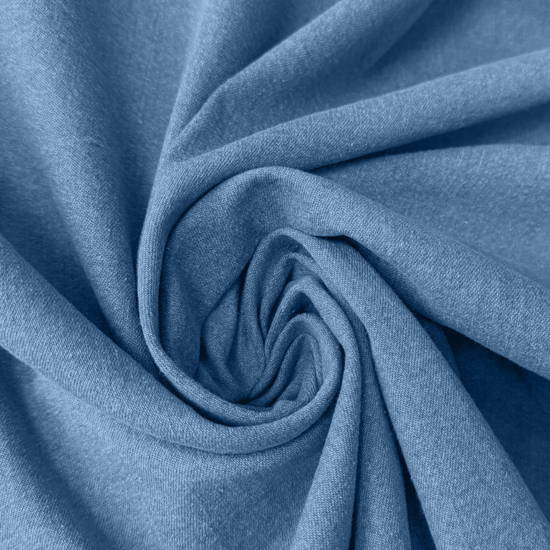Dutch washed stretch cotton denim - bleached blue .625 yds