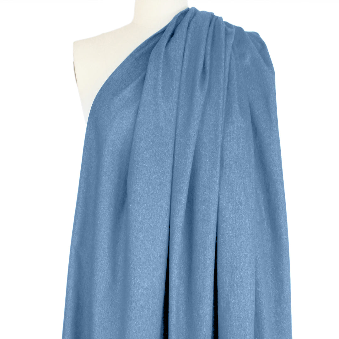 Dutch washed stretch cotton denim - bleached blue .625 yds