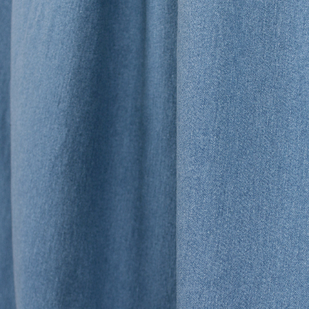 Dutch washed stretch cotton denim - bleached blue .5 yds