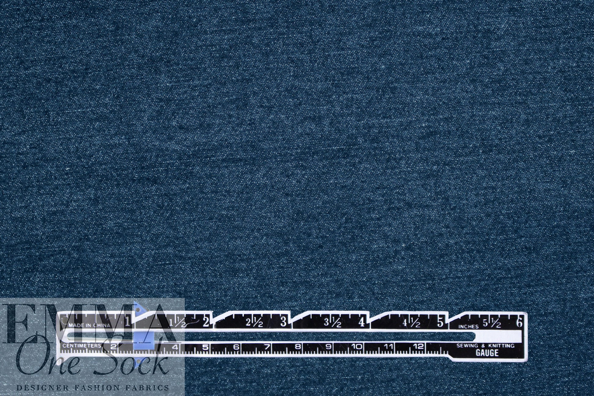 Dutch washed stretch cotton denim - dark wash blue 1.5 yds