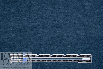 Dutch washed stretch cotton denim - dark wash blue 1.5 yds