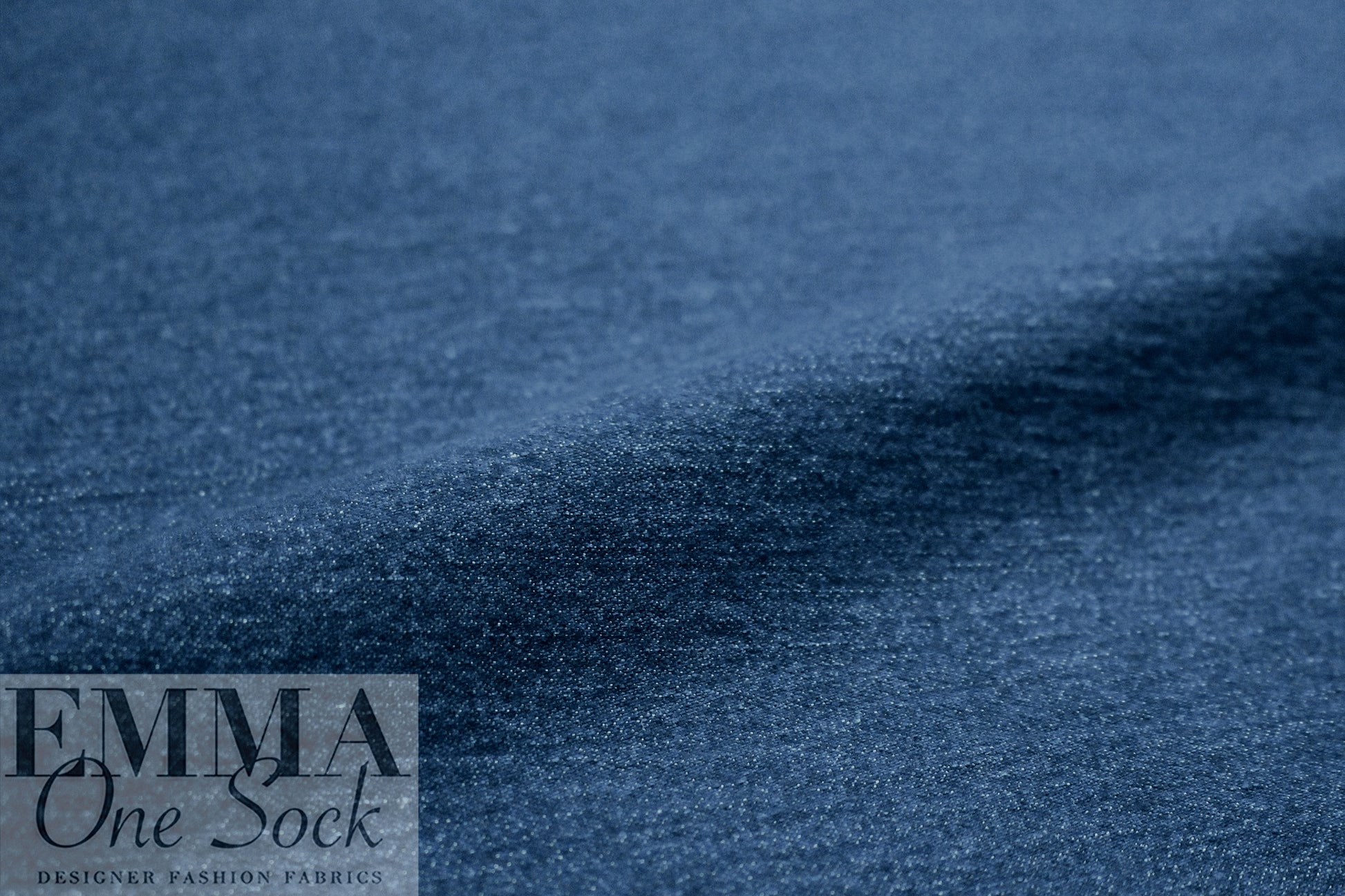 Dutch washed stretch cotton denim - dark wash blue 1.5 yds