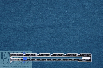 Dutch washed stretch cotton denim - medium wash blue 1.5 yds