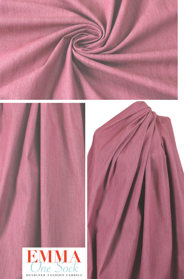 Italian stretch denim - heather rose