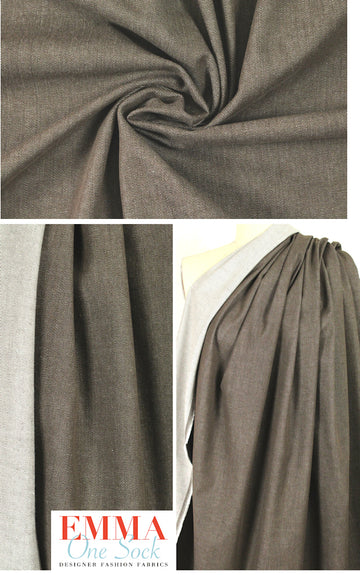 Italian stretch denim - mocha