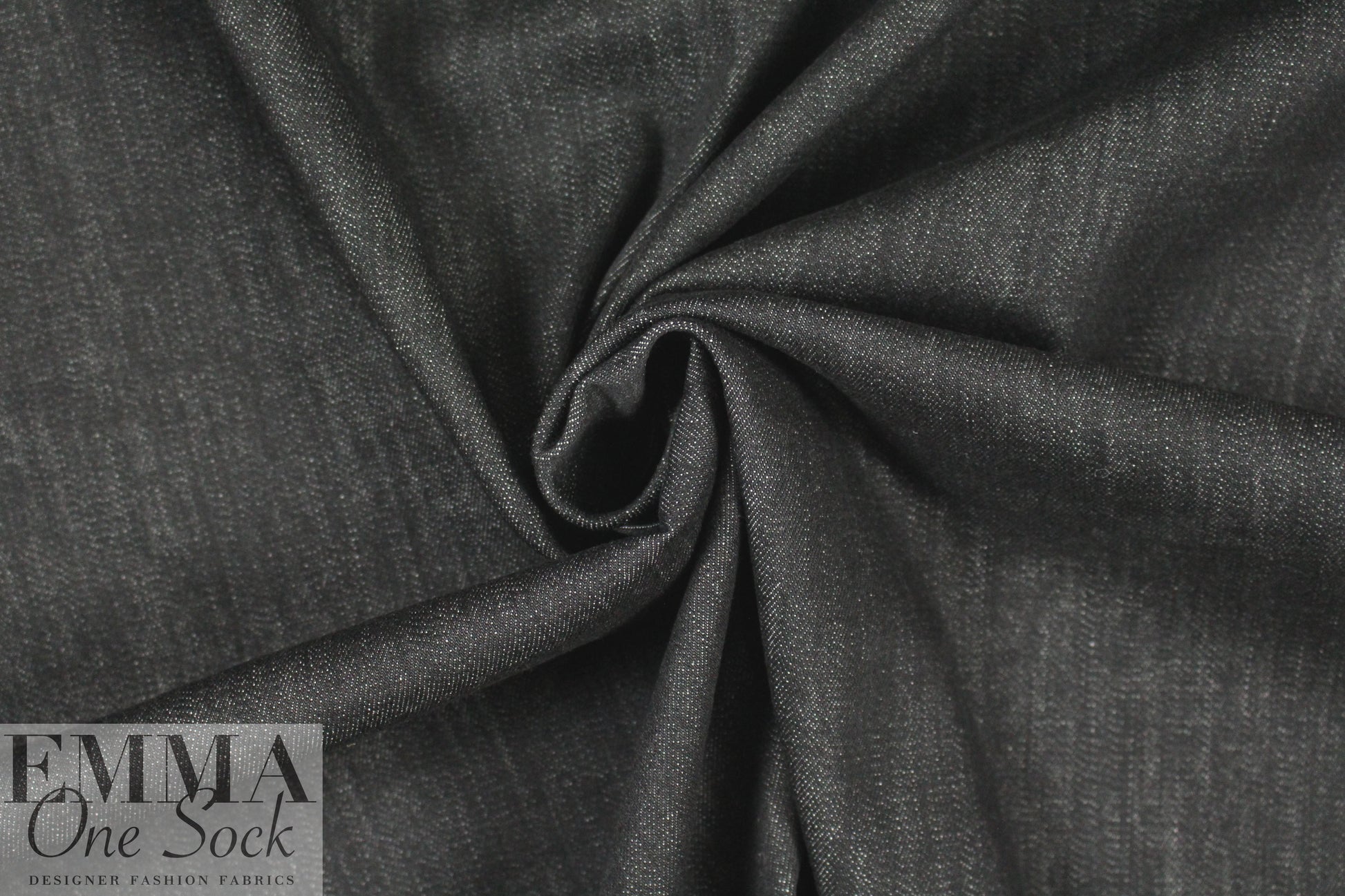 Italian high-fashion stretch denim - black