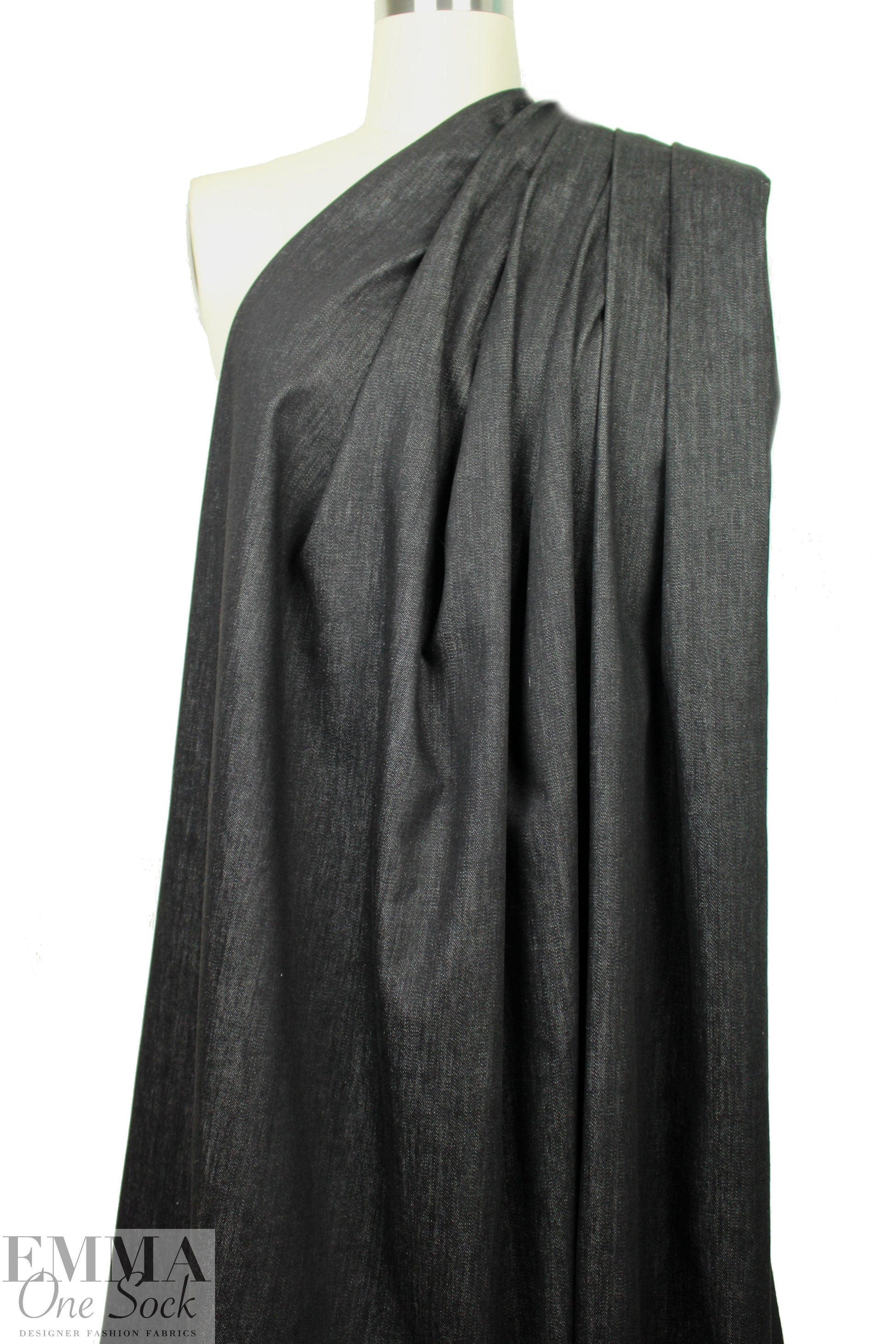 Italian high-fashion stretch denim - black .875 yds