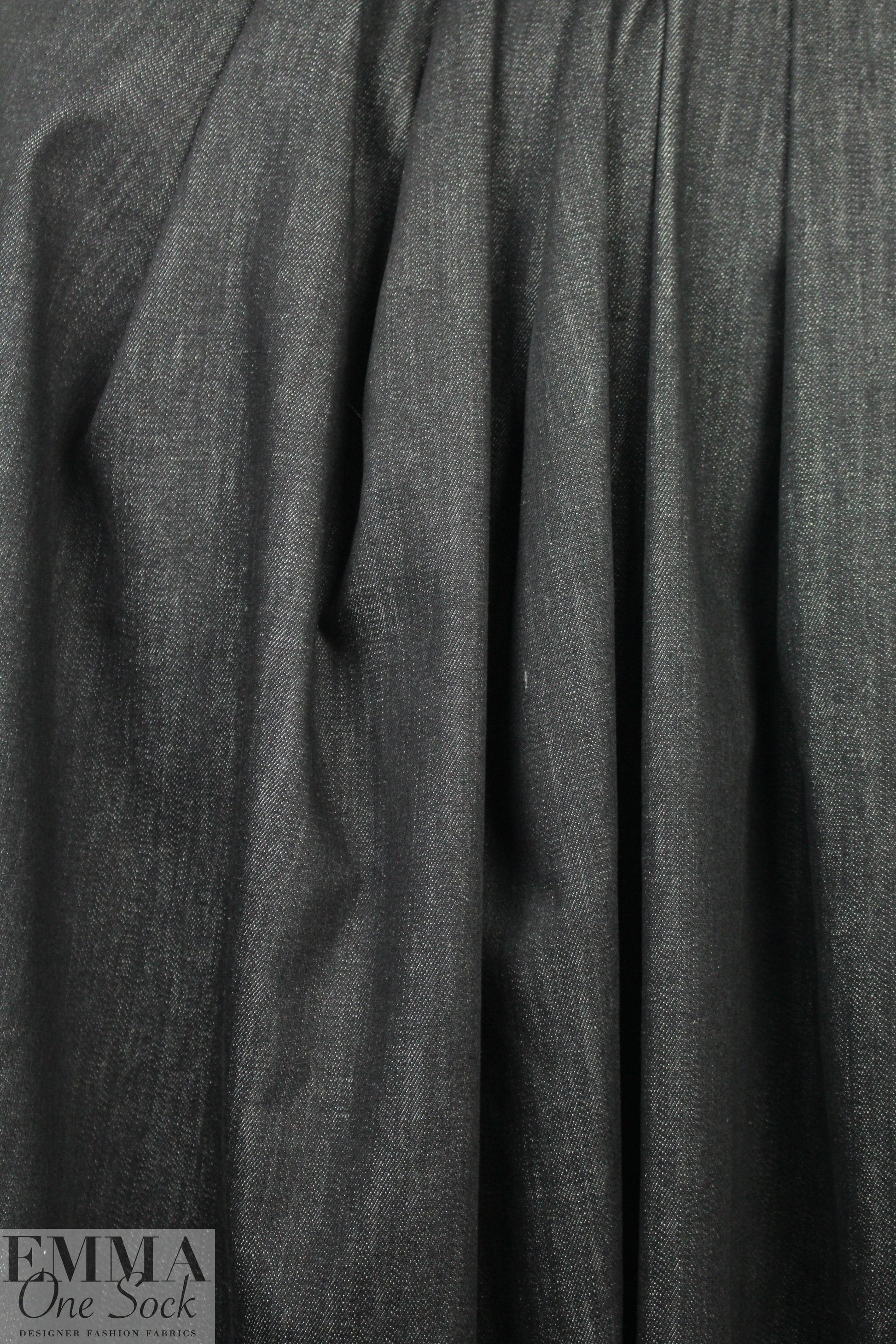 Italian high-fashion stretch denim - black 2.125 yd