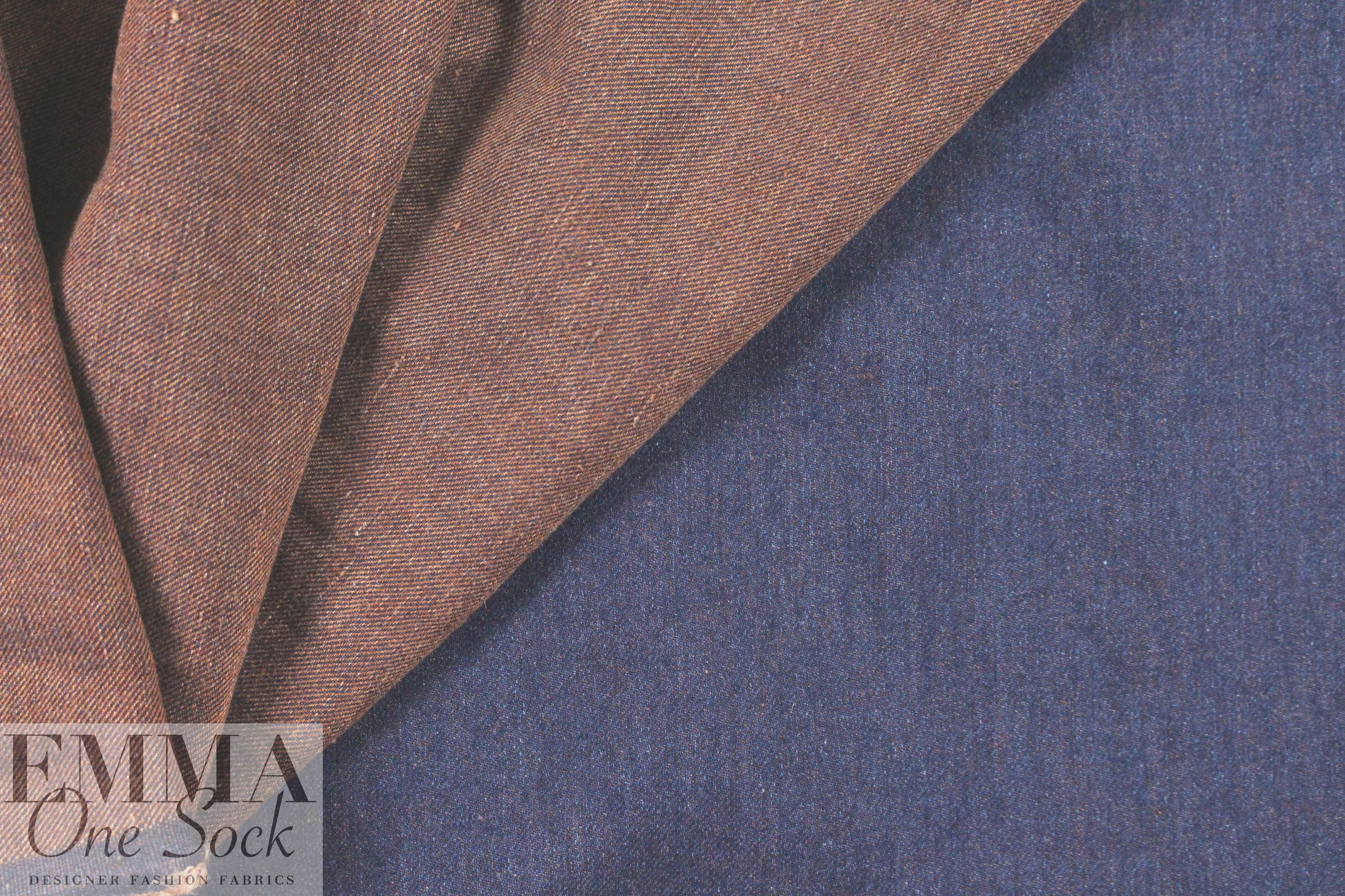 Italian enzyme wash reversible denim - indigo/rouge 2.75 yd