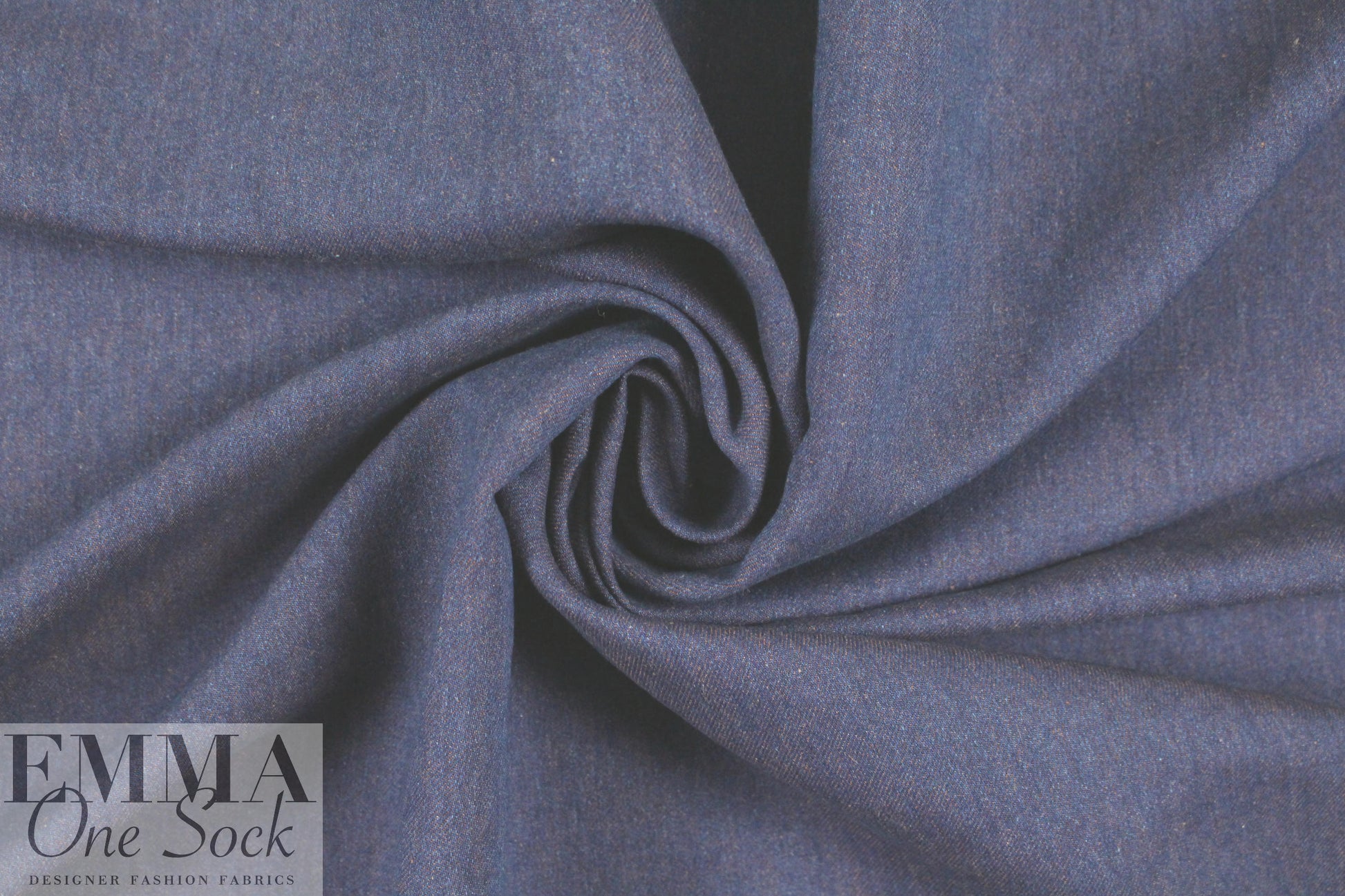 Italian enzyme wash reversible denim - indigo/rouge 1.75 yds