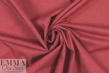 Italian light weight stretch denim - red 1.5 yds