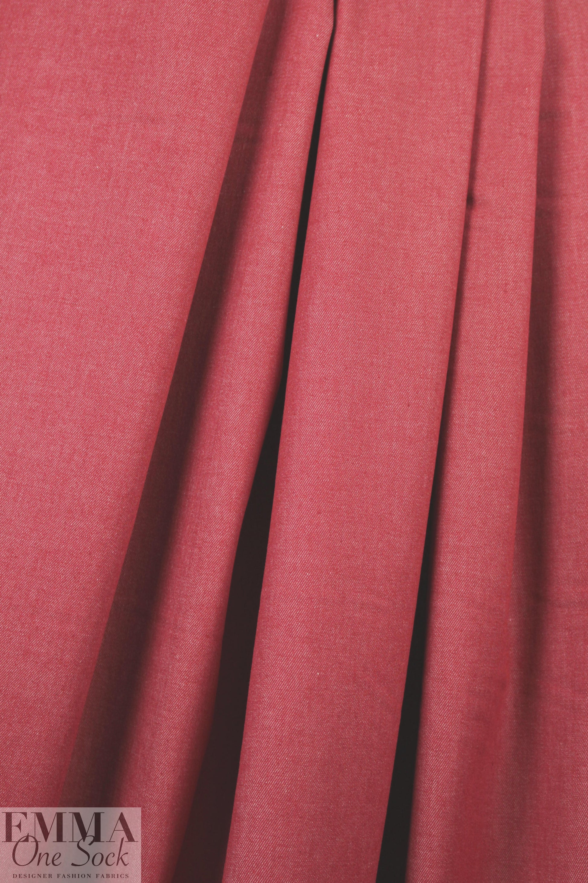 Italian light weight stretch denim - red 1.5 yds
