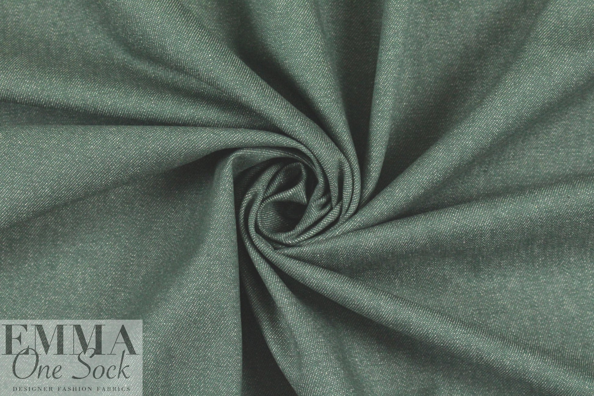 Italian no stretch denim - spruce heather
