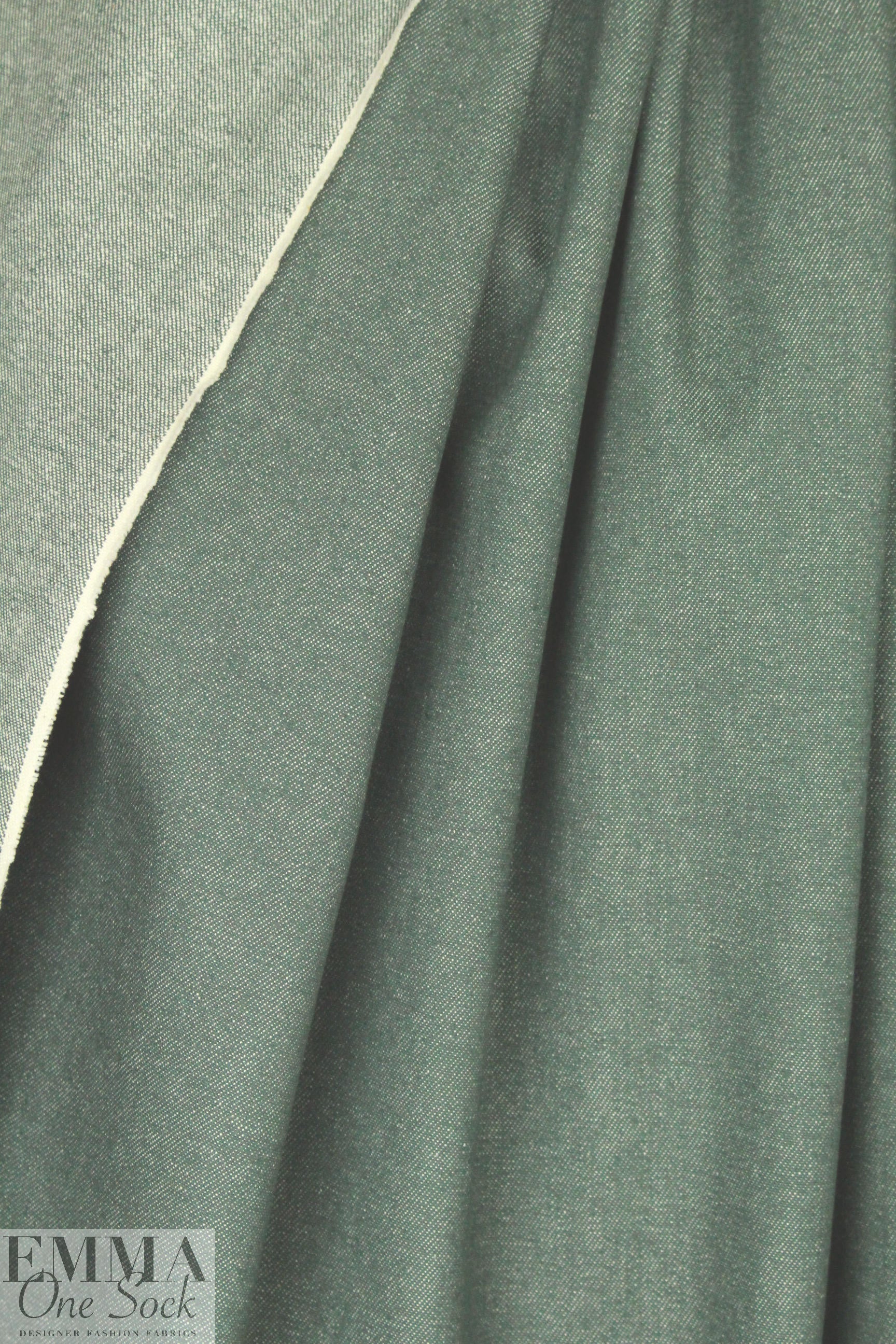 Italian no stretch denim - spruce heather
