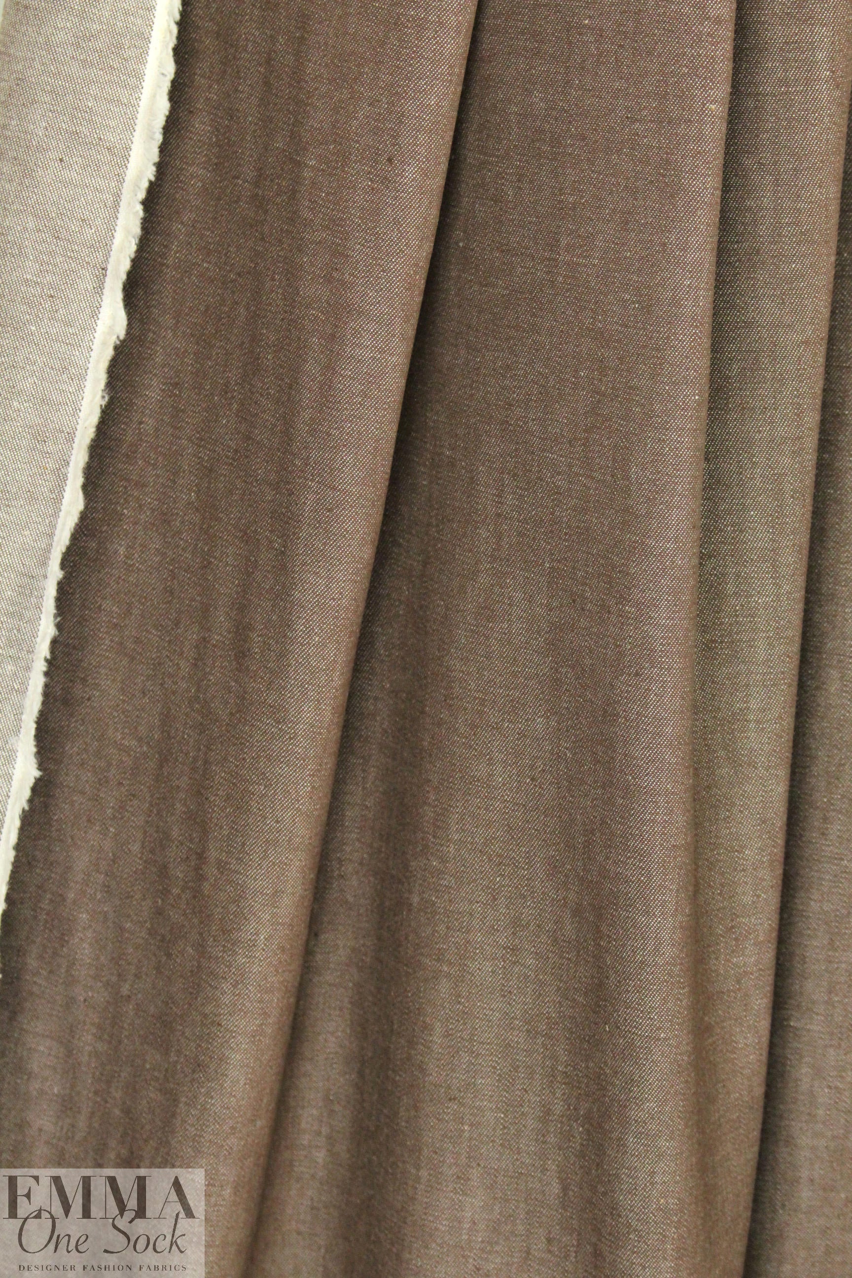 Italian no stretch denim - acorn heather