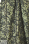 Italian abstracted floral printed stretch denim