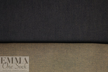 Italian doubleface cotton denim - indigo/taupe 1.25 yds