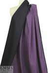Italian doubleface cotton denim - lavender/off black