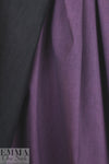 Italian doubleface cotton denim - lavender/off black