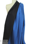 Italian doubleface cotton denim - azure/black