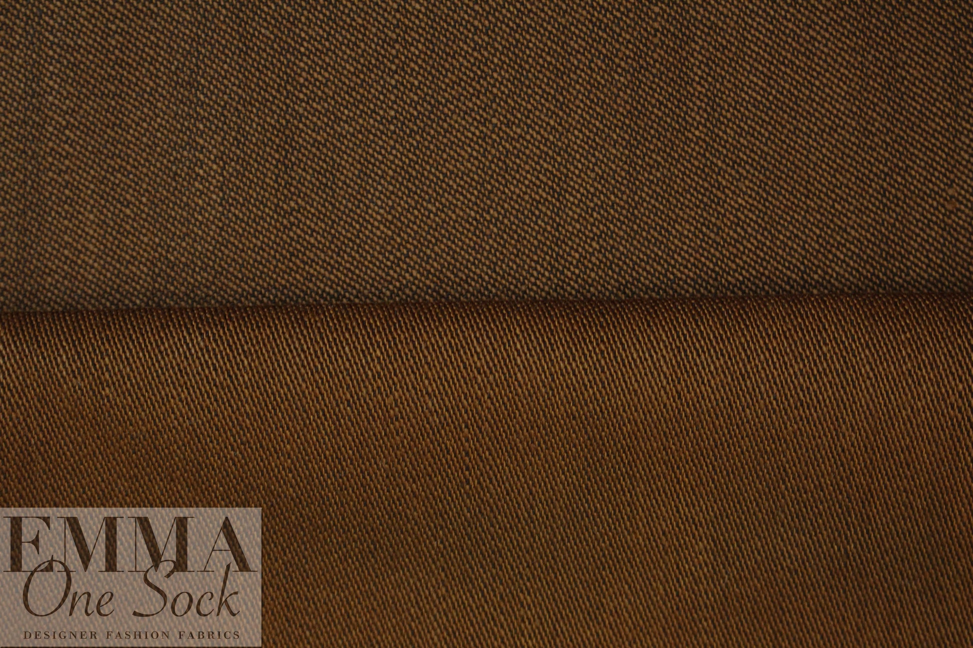 Italian doubleface cotton denim - spicy brown