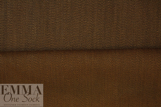 Italian doubleface cotton denim - spicy brown