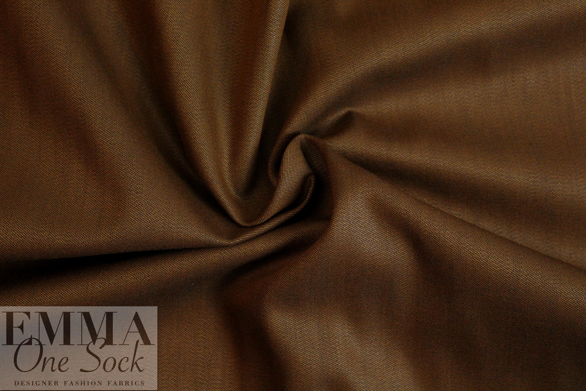 Italian doubleface cotton denim - spicy brown