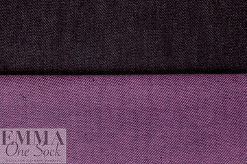 Italian doubleface cotton denim - iris/off black 1 yard