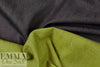 Italian doubleface cotton denim - lime/off black .75 yds