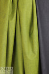 Italian doubleface cotton denim - lime/off black 1.9 yds
