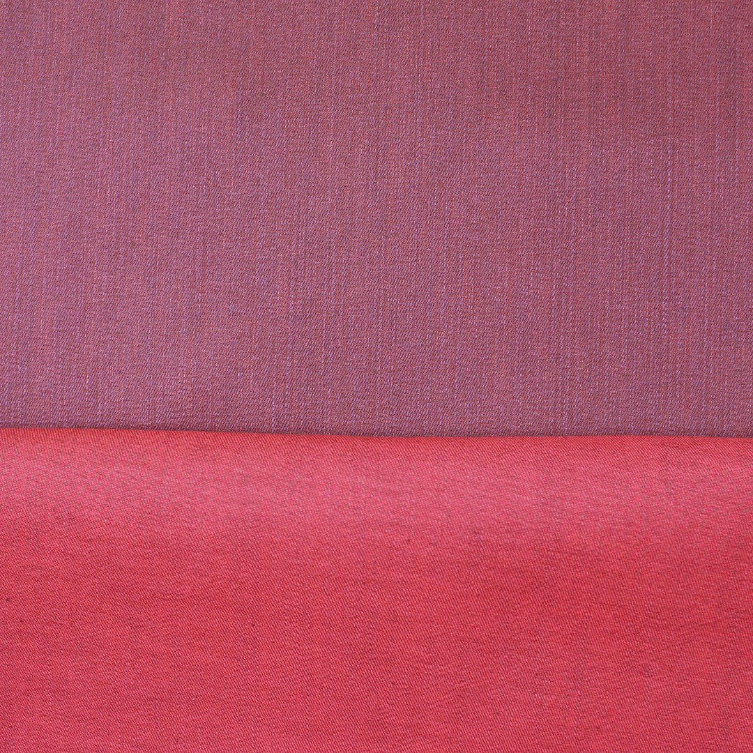 Italian wax-look reversible stretch denim - garnet/port 1.25 yds
