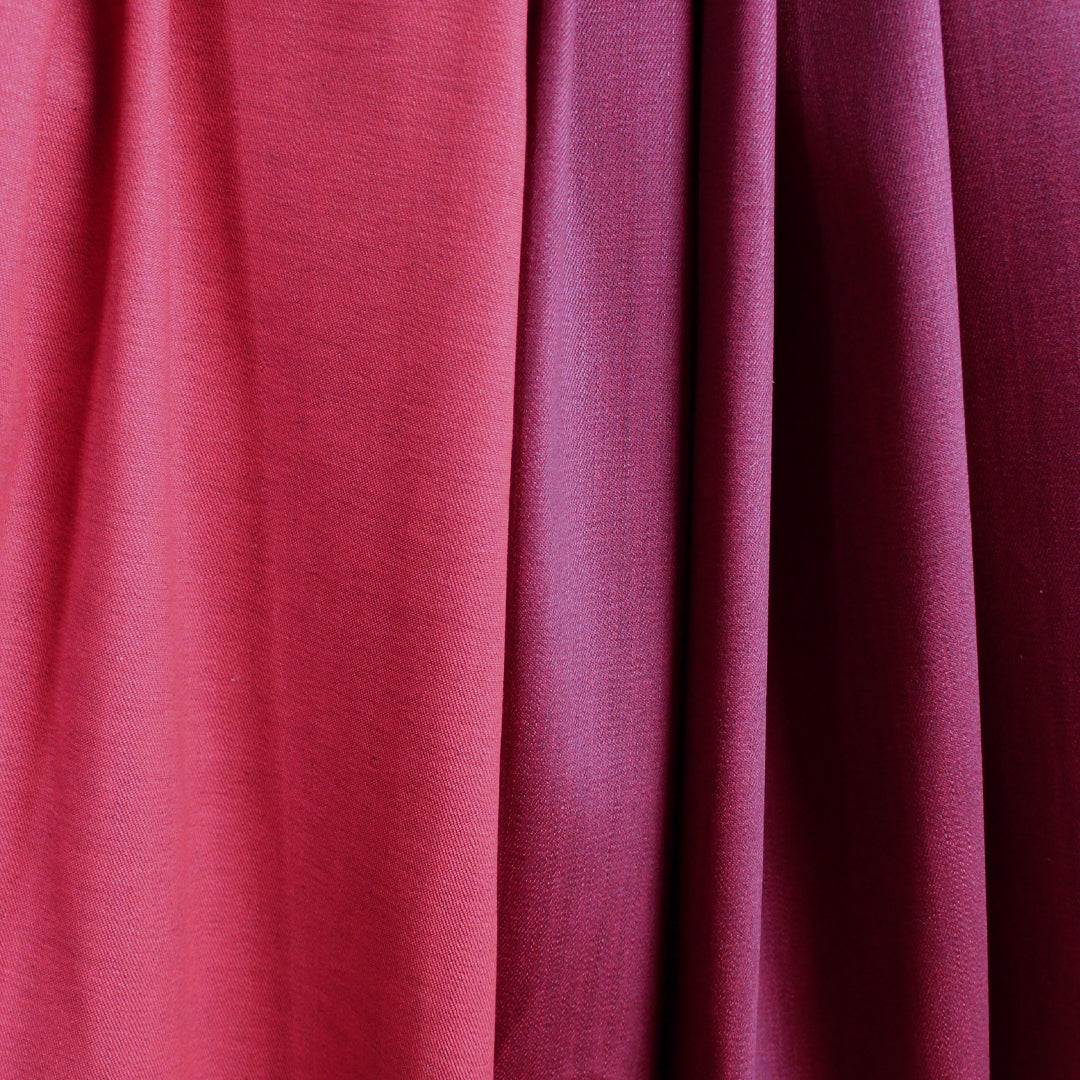 Italian wax-look reversible stretch denim - garnet/port 1.25 yds