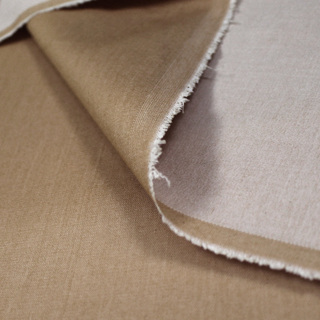 Italian mid-weight stretch cotton denim - brown sugar 1.25 yds