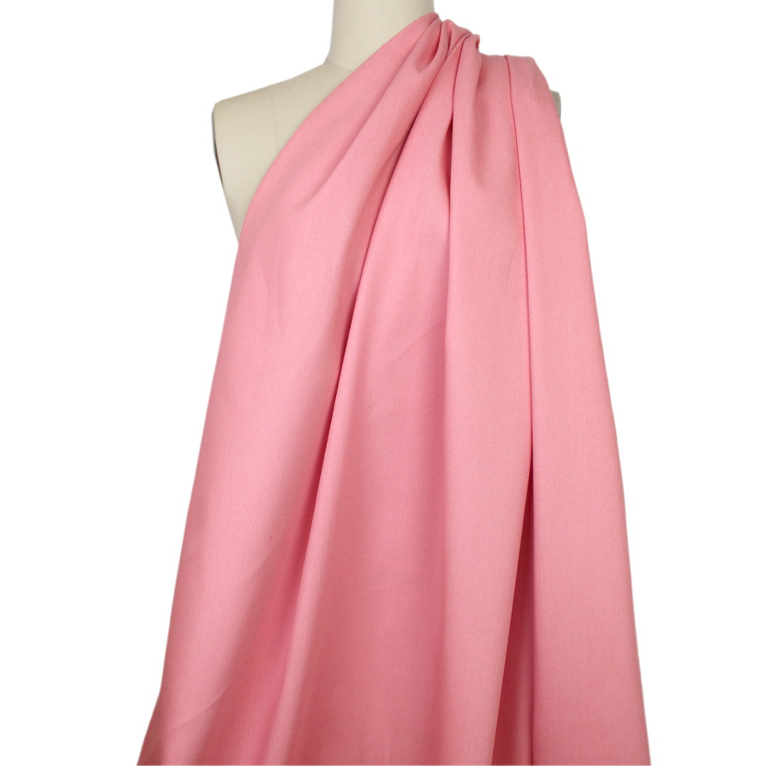 Italian mid-weight cotton stretch denim - salmon rose .625 yds