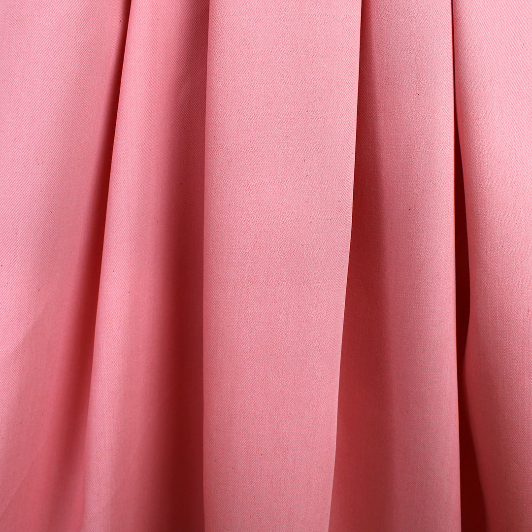 Italian mid-weight cotton stretch denim - salmon rose .625 yds
