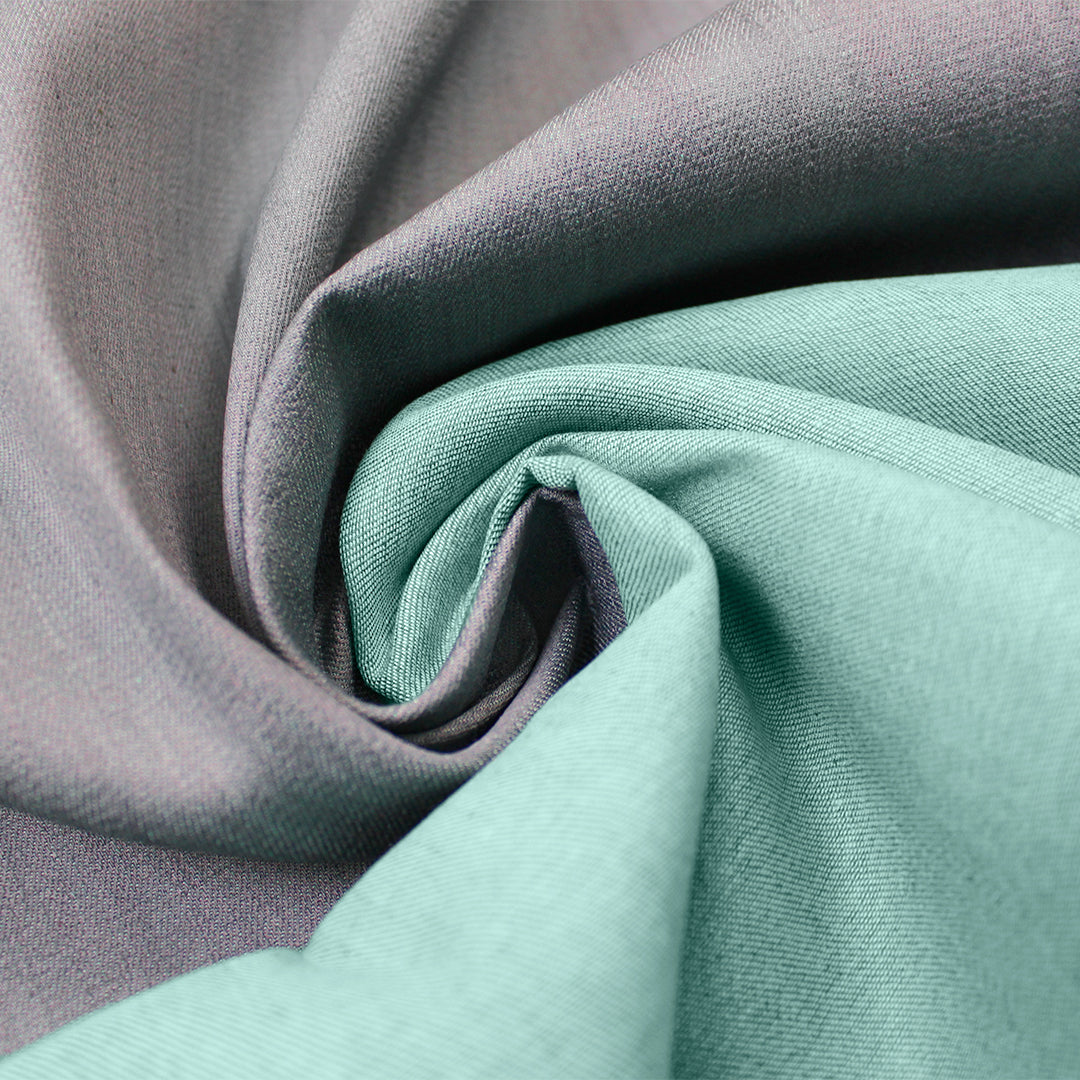 Italian reversible stretch denim - wintergreen/slate 1 yds