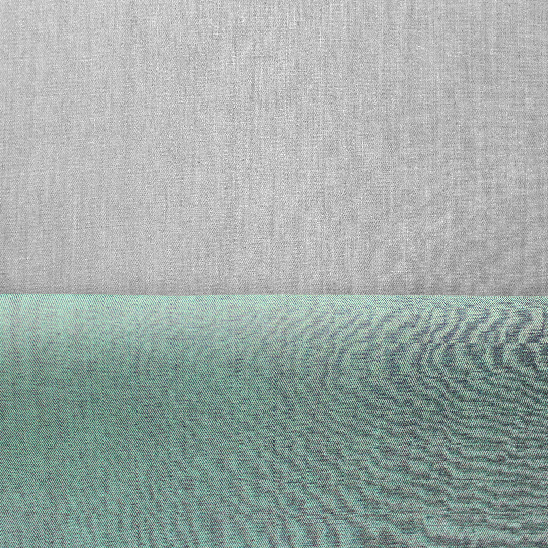 Italian reversible stretch denim - sage mint/ash 1.25 yds