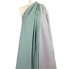 Italian reversible stretch denim - sage mint/ash 1.5 yd